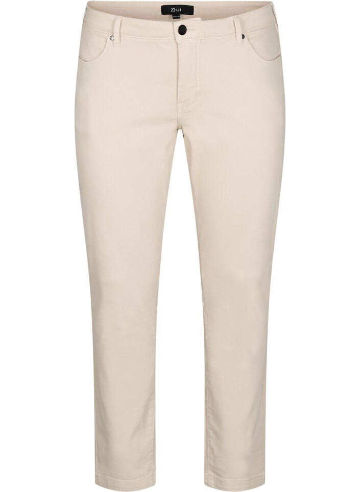Slim fit Emily jeans with regular waist, Beige, Packshot image number 0