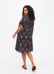 FLASH - V-neck dress with print, Black Rose Ethnic, Model image number 1