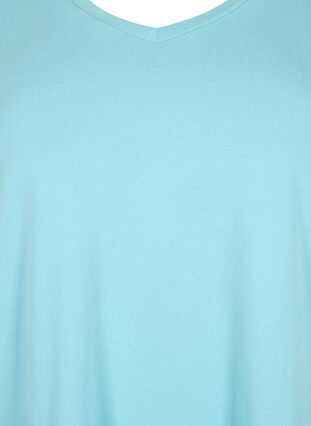 Basic plain cotton t-shirt, Reef Waters, Packshot image number 2