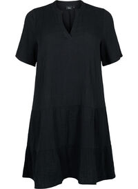 Short sleeve dress in 100% cotton
