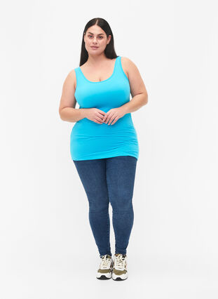 Cotton basic top, Blue Atoll, Model image number 1