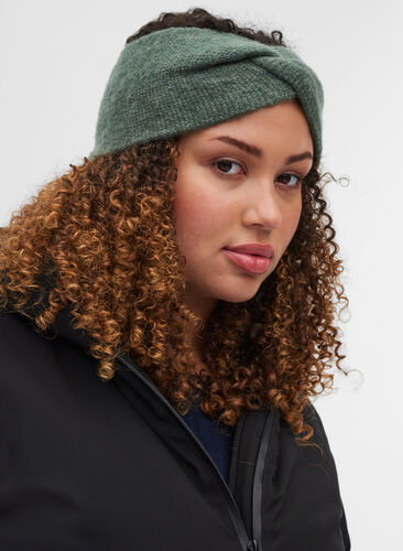 Knitted headband, Balsam Green, Model image number 0