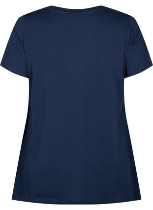 Cotton t-shirt with short sleeves, Navy Blazer SOLID, Packshot image number 1