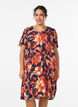 Viscose A-line dress, Orange, Model image number 0