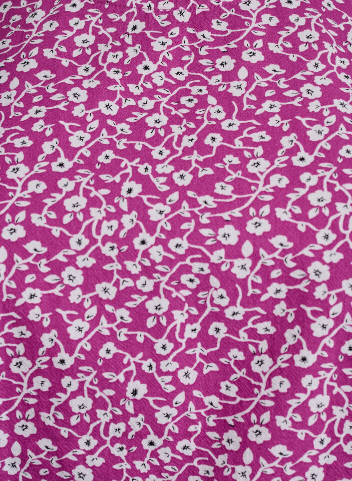 Cotton blouse with print and short sleeves, Purple, Packshot image number 2