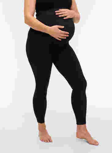 Seamless maternity leggings, Black, Model image number 1