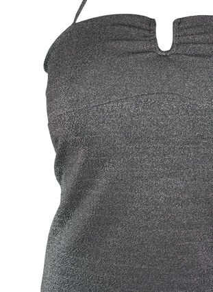 Silver sleeveless top, Black Silver, Packshot image number 2