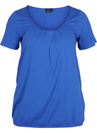 Short-sleeved cotton t-shirt, Dazzling Blue, Packshot image number 0