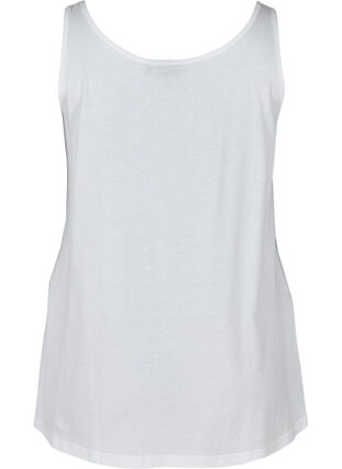 Top with a round neck and A-line, Bright White, Packshot image number 1