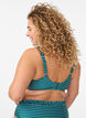 Striped bikini top with removable padding, Green, Model image number 1