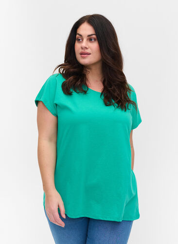 Cotton mix t-shirt, Sea Green, Model image number 0
