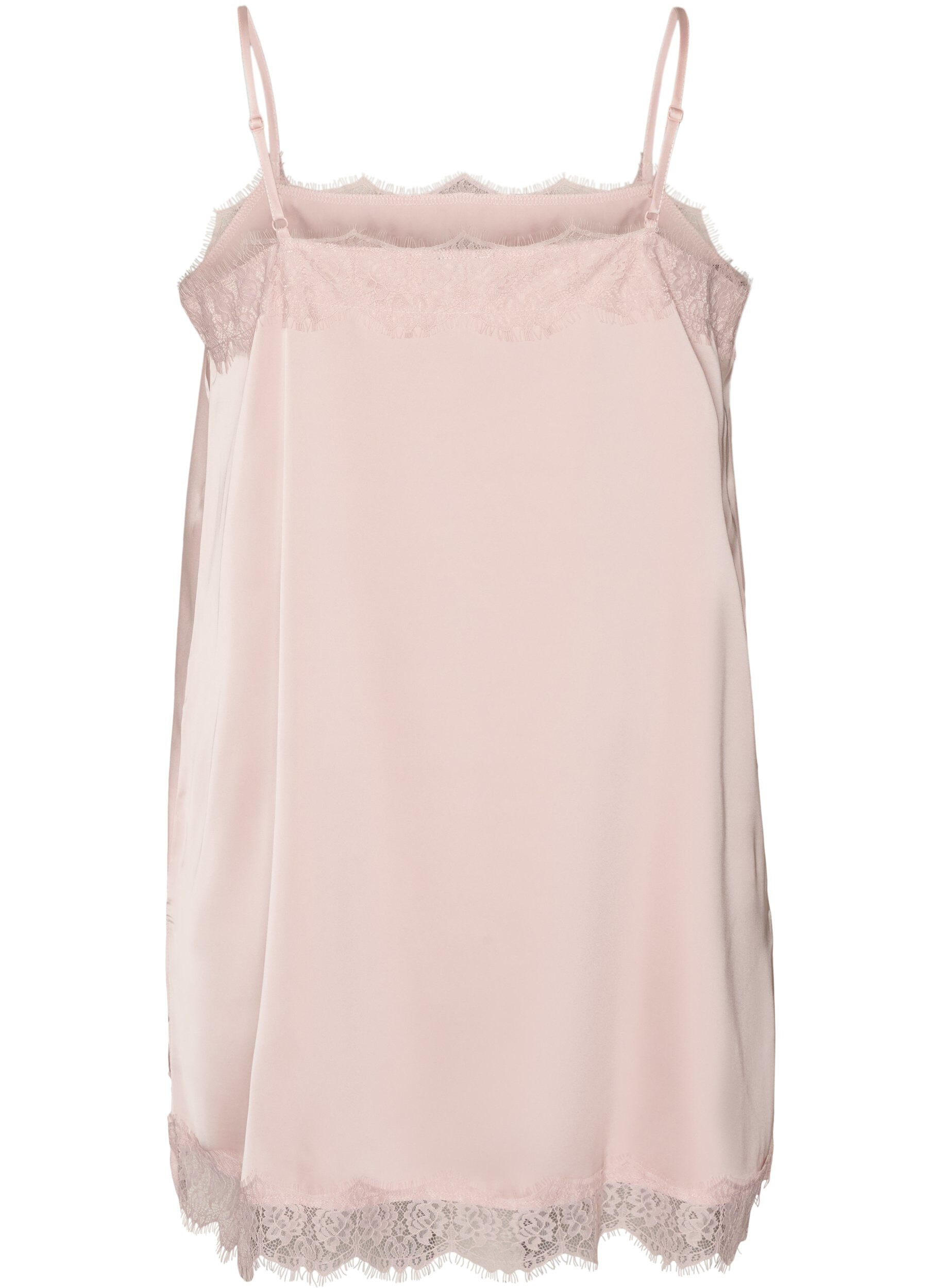 ZizzifashionLong satin top with lace edges, 9990, Packshot image number 1