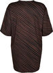 Patterned dress with 3/4 sleeves, Brown, Packshot image number 1