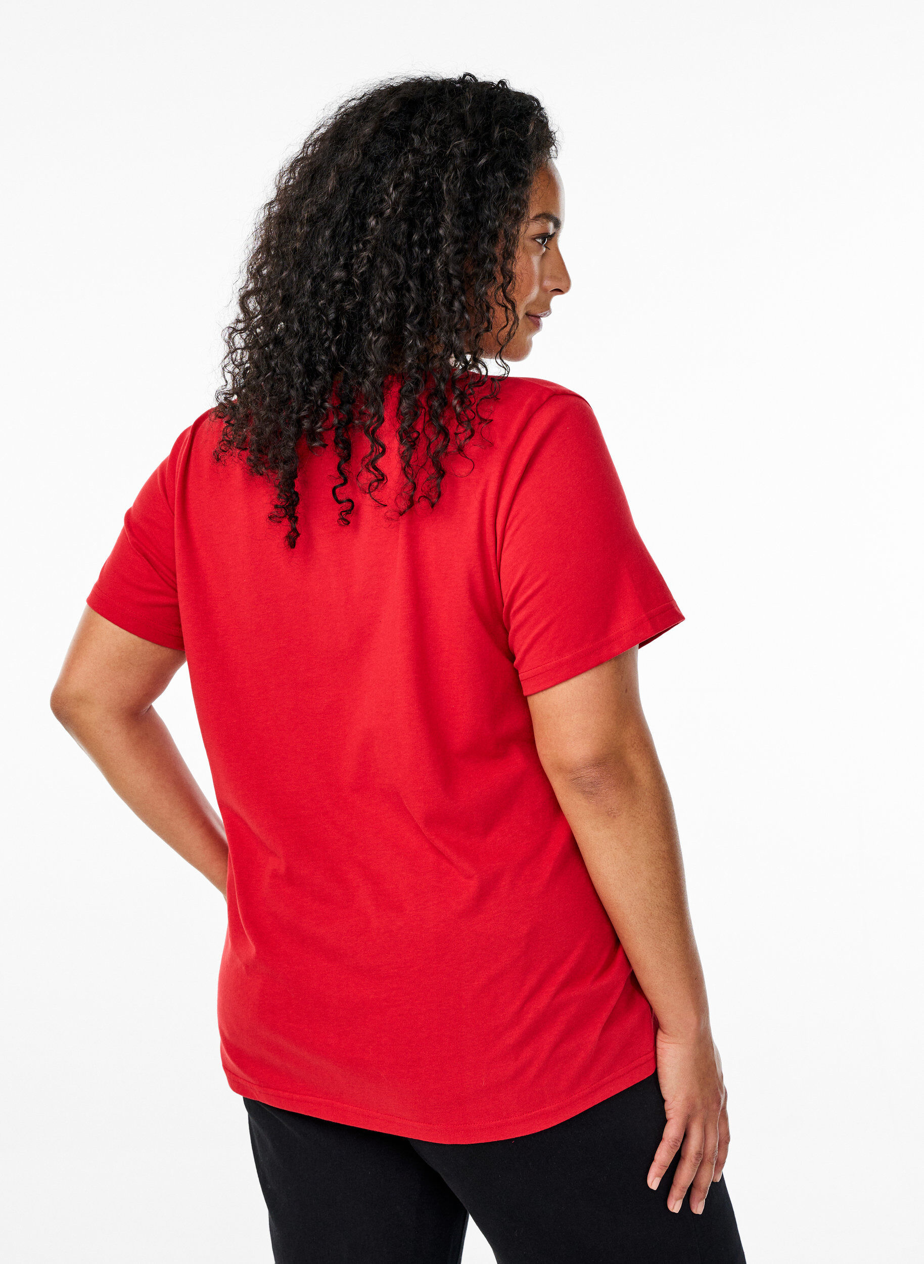 Zizzifashion FLASH - V-neck T-shirt, Red, Model image number 2