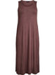 Sleeveless ribbed dress in viscose, Brown, Packshot image number 0