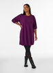 Dress with a balloon shape and structure, Red, Model image number 1