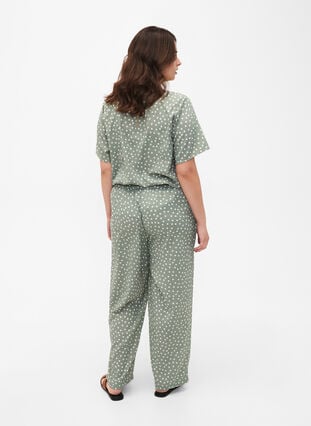 FLASH - Pants with print and pockets, Iceberg Green Dot, Model image number 1
