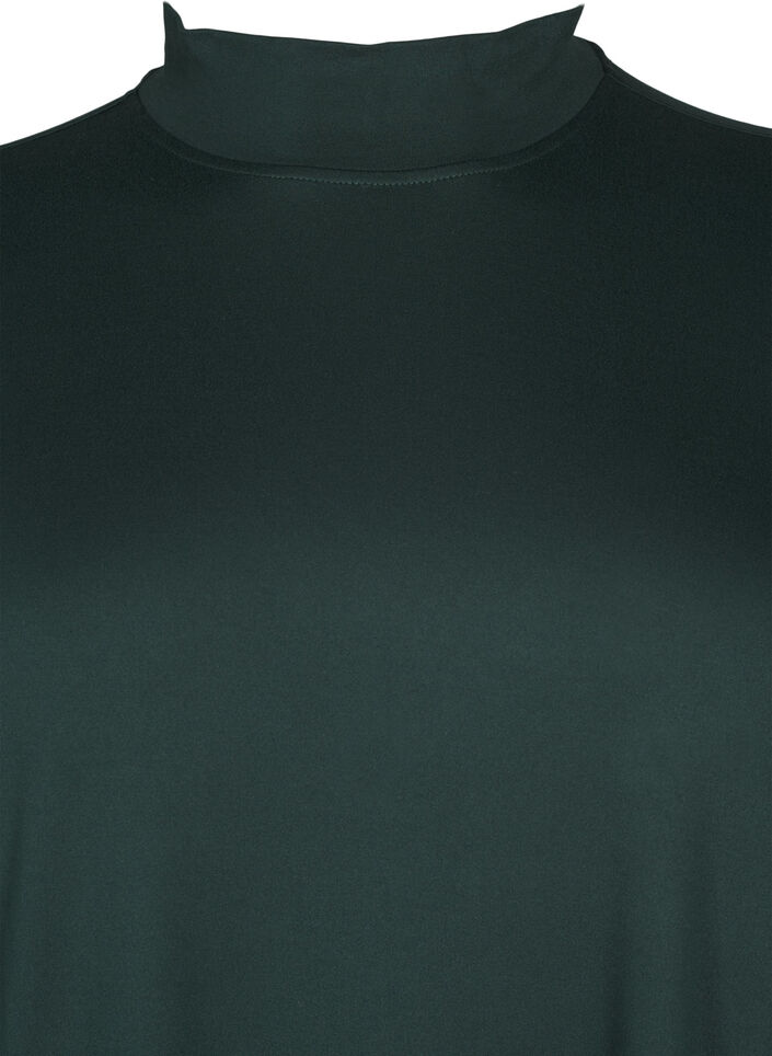FLASH - Long sleeve dress with turtleneck, Green, Packshot image number 2