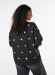 Cardigan with a dotted pattern, Grey, Model image number 2