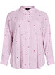 Nightshirt with stripes and hearts, Rose, Packshot image number 0