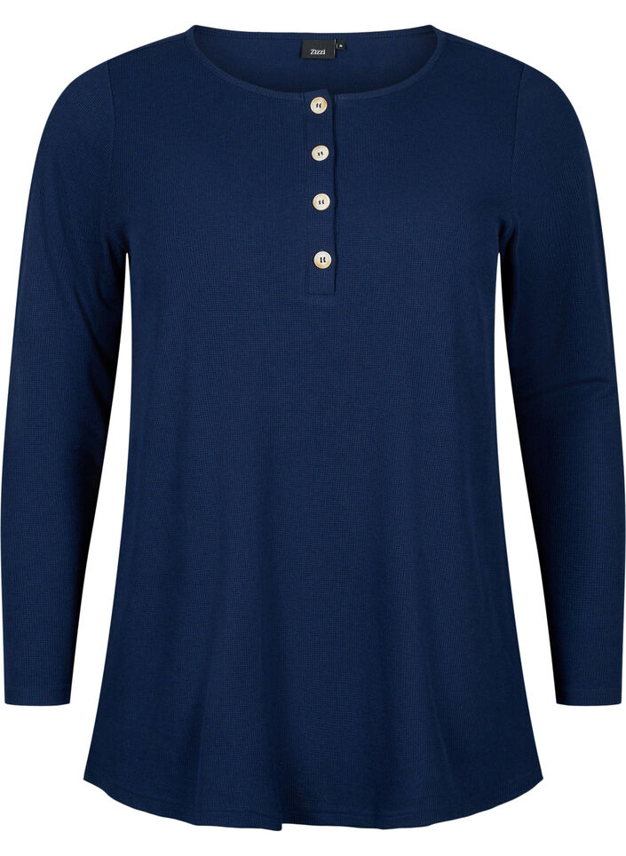 Nightshirt with long sleeves, Navy Blazer, Packshot image number 0