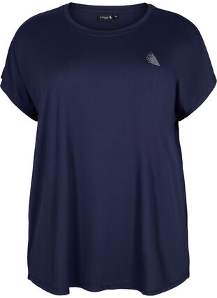 Short-sleeved workout t-shirt, Night Sky, Packshot image number 0