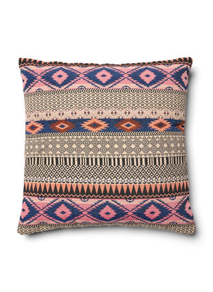 Jacquard patterned cushion cover, Night Sky/Rose, Packshot image number 1