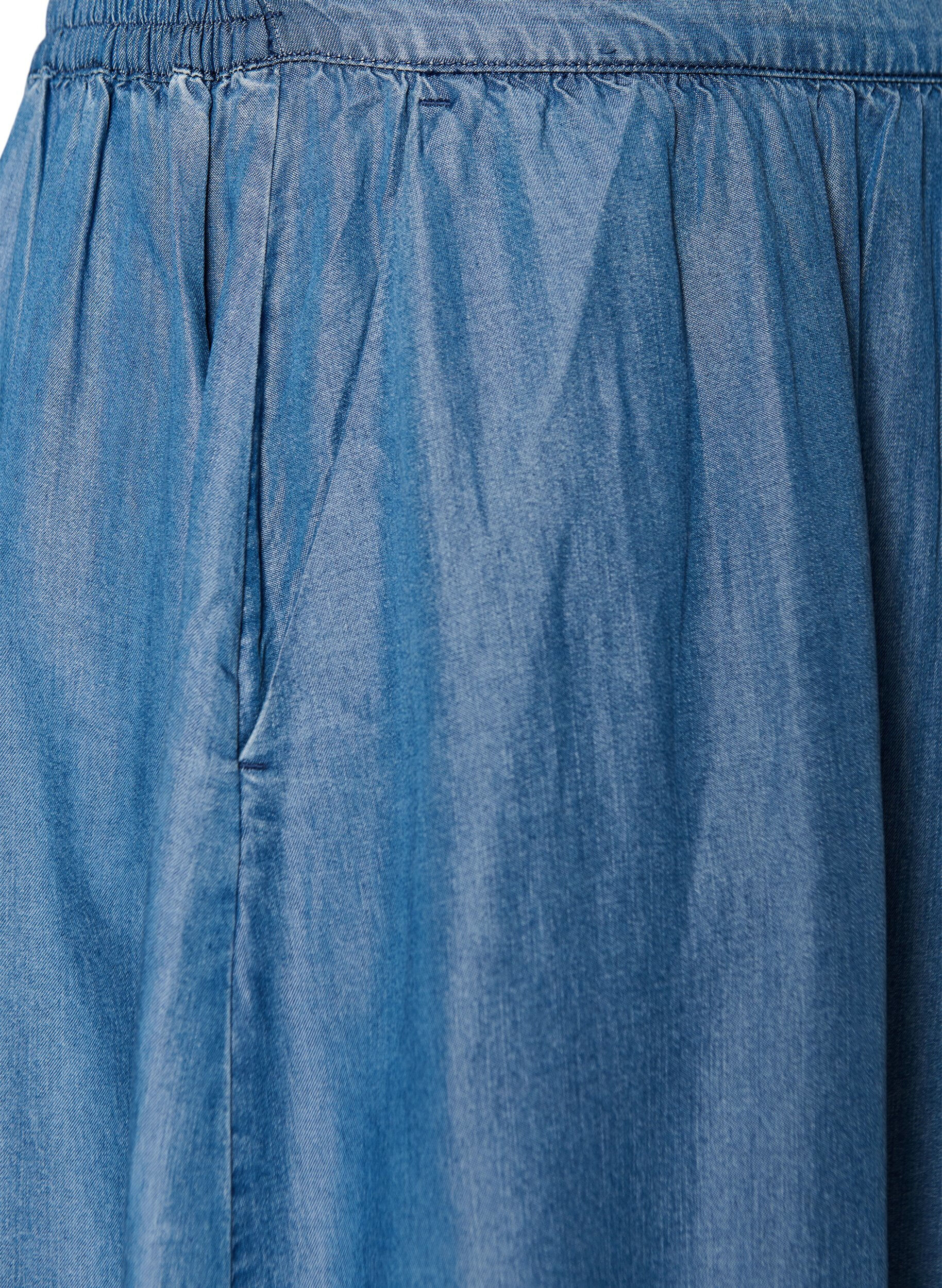 ZizzifashionMaxi skirt with a denim look in TENCEL&trade; lyocell, Blue, Packshot image number 2