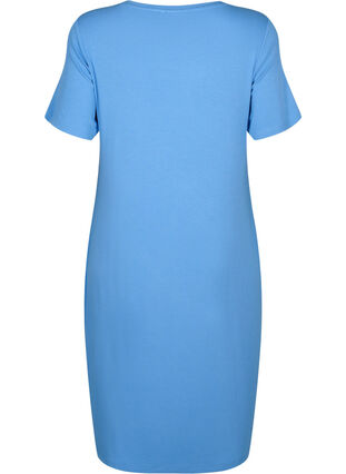 Short-sleeved midi dress in viscose rib quality, Marina, Packshot image number 1