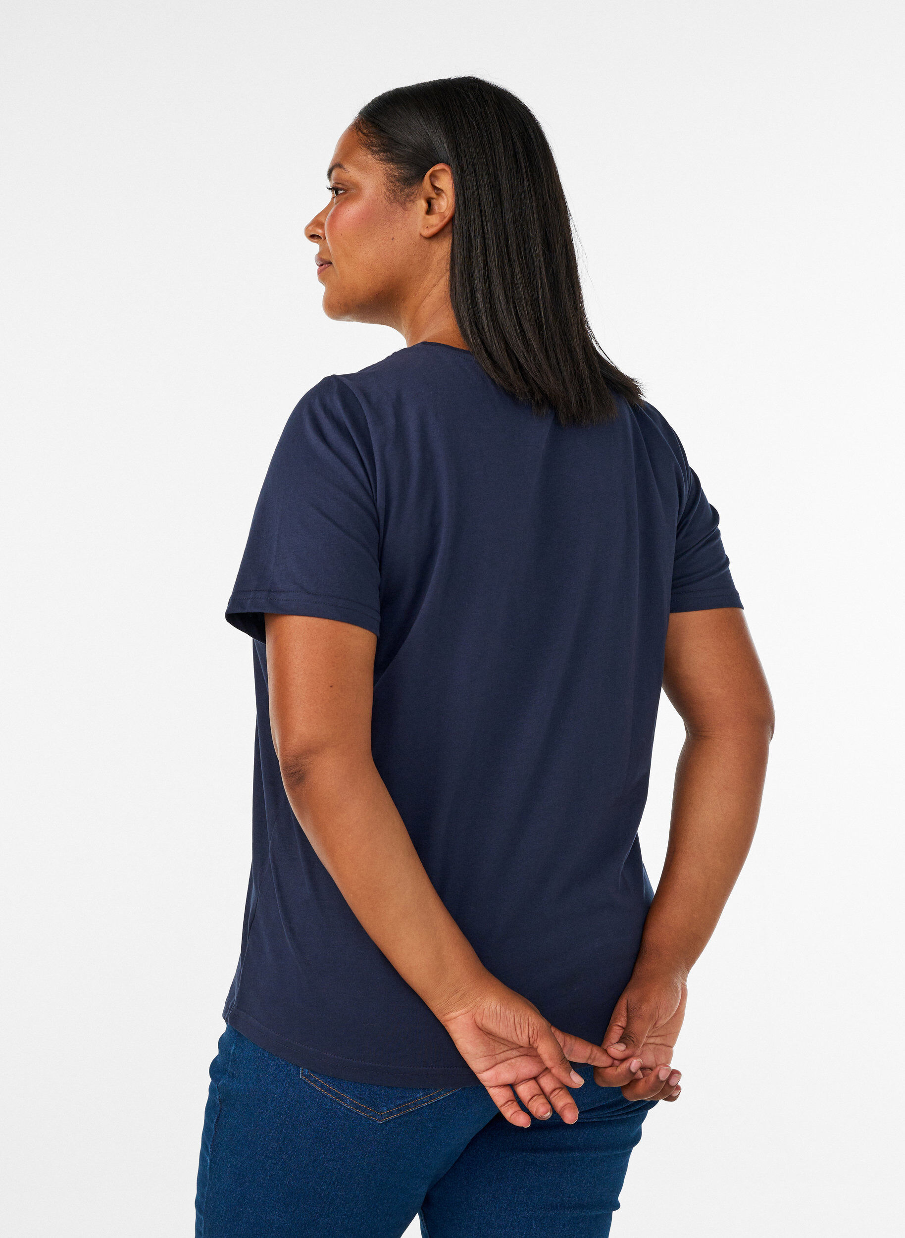 ZizzifashionT-shirt with motif, Blue, Model image number 2