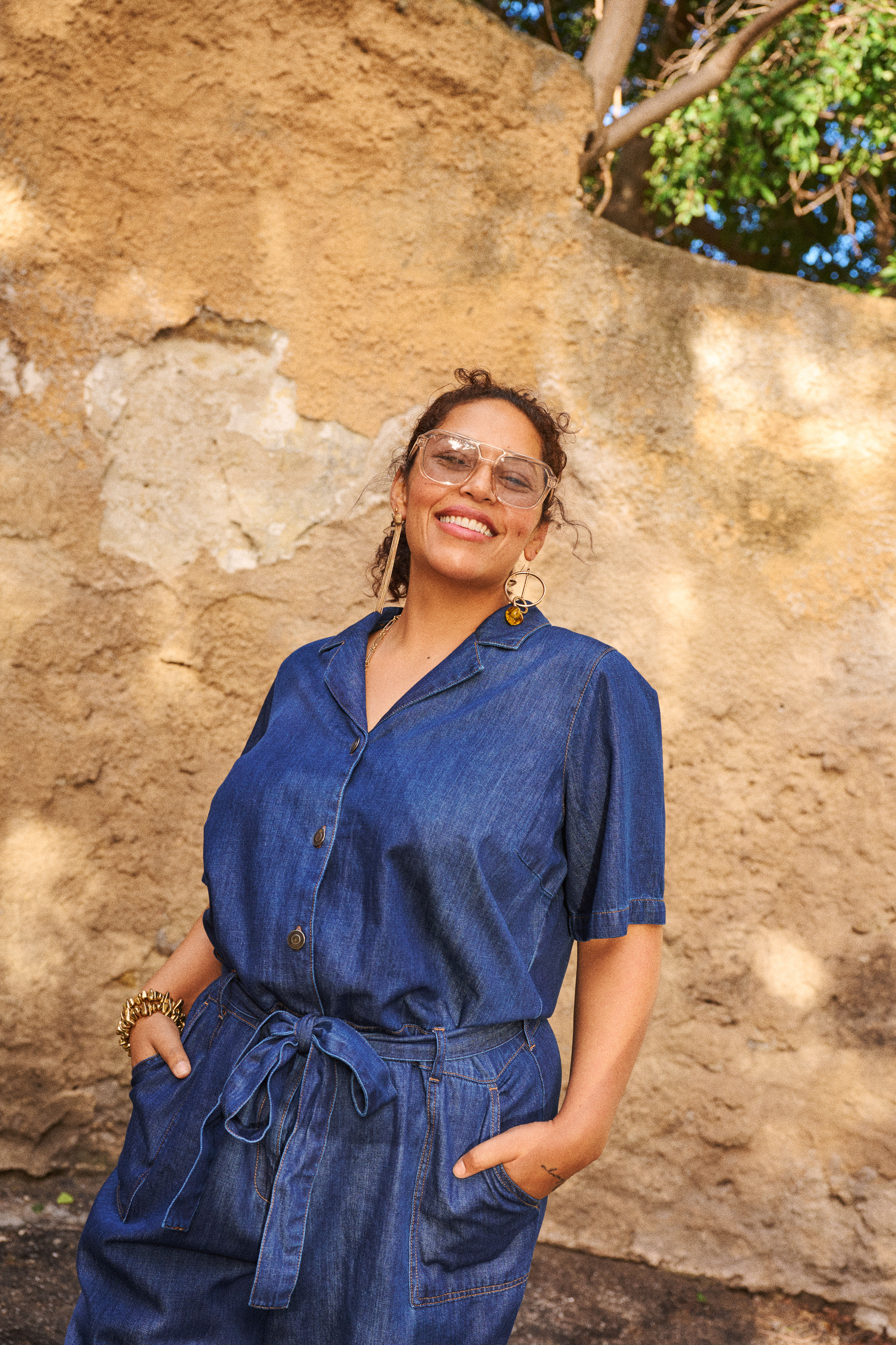 Zizzifashion Denim jumpsuit, , Model