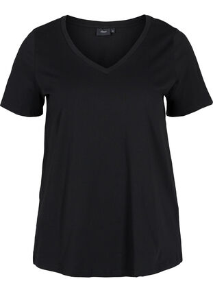 2-pack basic cotton t-shirt, Mallard Green/Black, Packshot image number 3