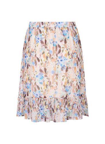 Floral A-line skirt, Humus Flower AOP, Packshot image number 1