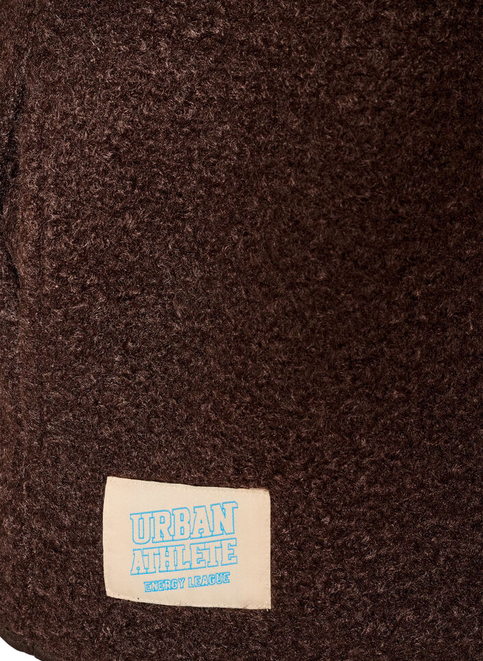 Fleece vest with press buttons and side pockets, Brown, Packshot image number 3