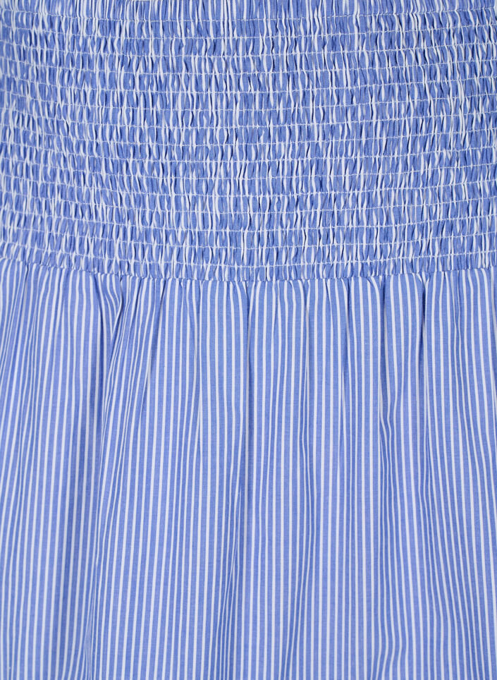 Striped maxi skirt with a smock, Baja Blue Stripe, Packshot image number 2