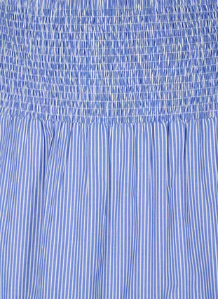 Striped maxi skirt with a smock, Baja Blue Stripe, Packshot image number 2