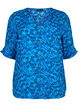 Viscose blouse with buttons, Blue Small Flower, Packshot image number 0