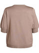 Knitted blouse with short sleeves and small bows, Beige, Packshot image number 1
