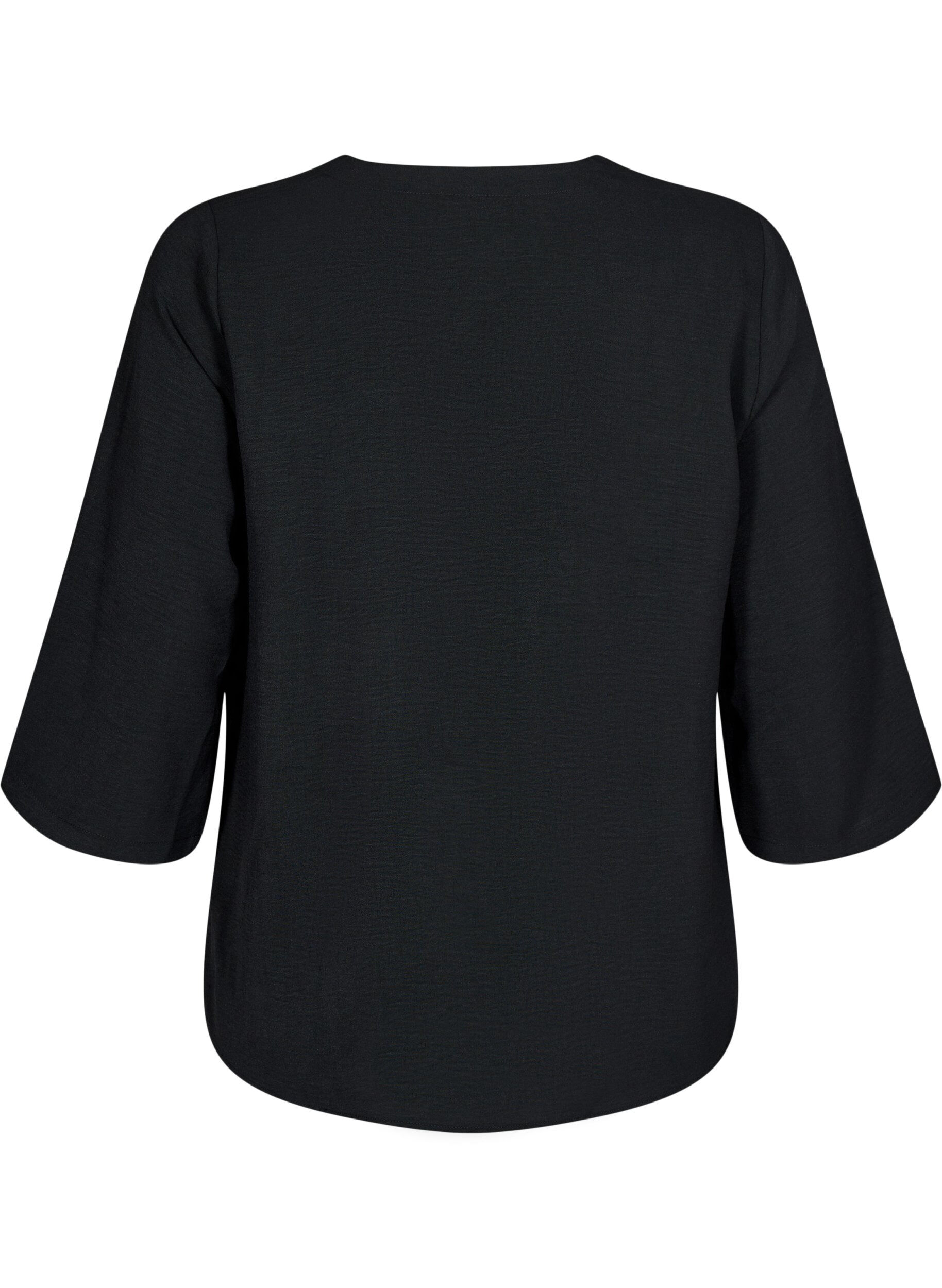 ZizzifashionBlouse with 3/4 sleeves, Black, Packshot image number 1