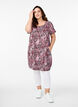 Short-sleeved cotton dress with print, Black, Model image number 1