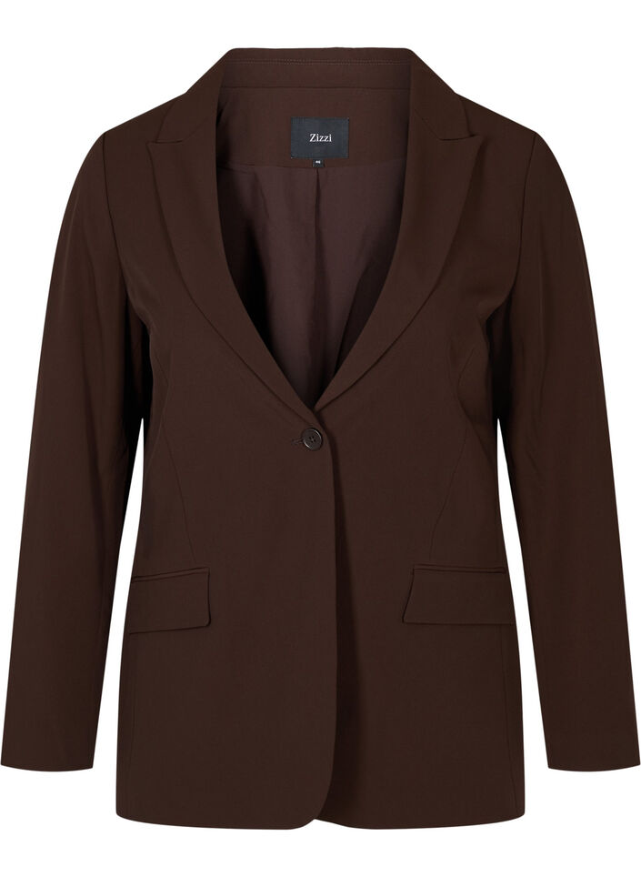 Classic blazer with pockets, Java, Packshot image number 0