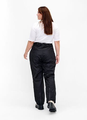 Ski trousers with adjustable waist, Black, Model image number 1