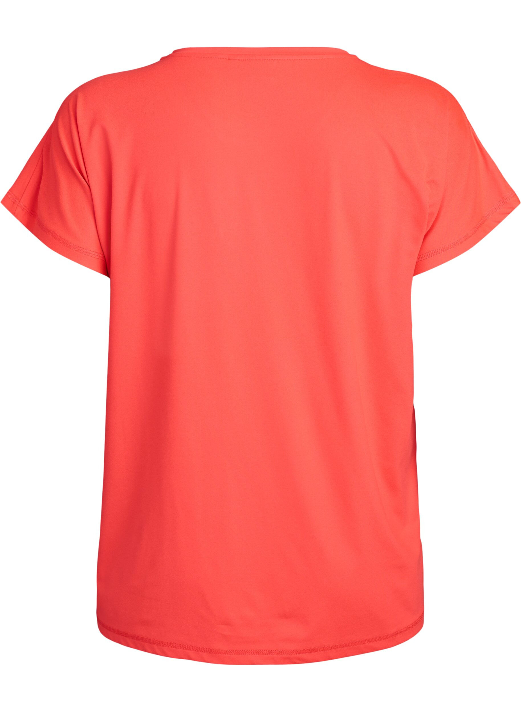 ZizzifashionSolid-coloured training T-shirt, Coral, Packshot image number 1