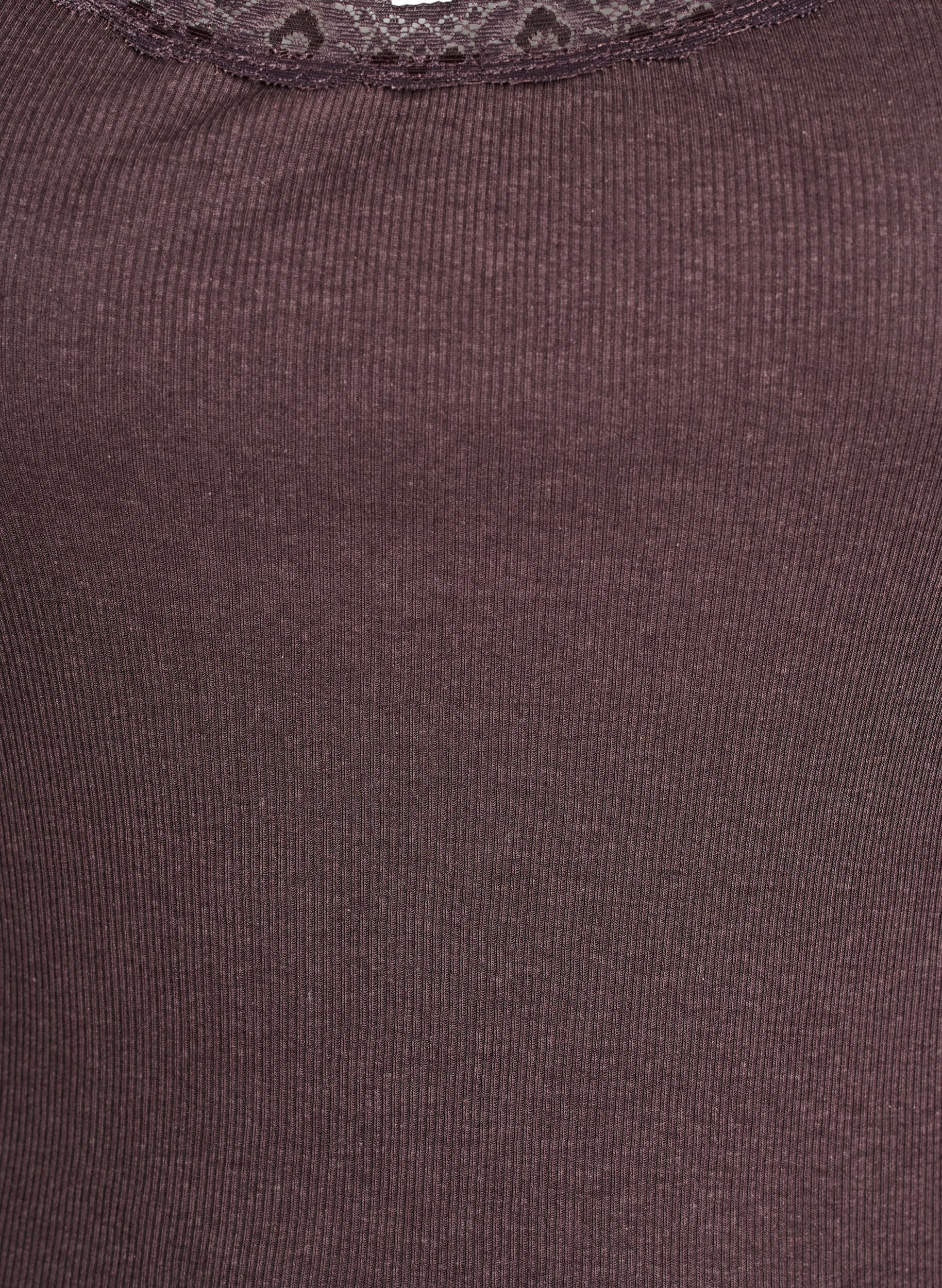 Zizzifashion Top with lace trim, Brown, Packshot image number 2