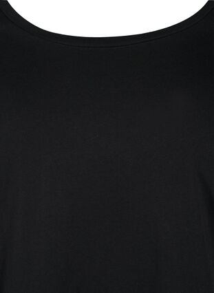 Basic cotton blouse 2-pack, Black/Bright W, Packshot image number 2