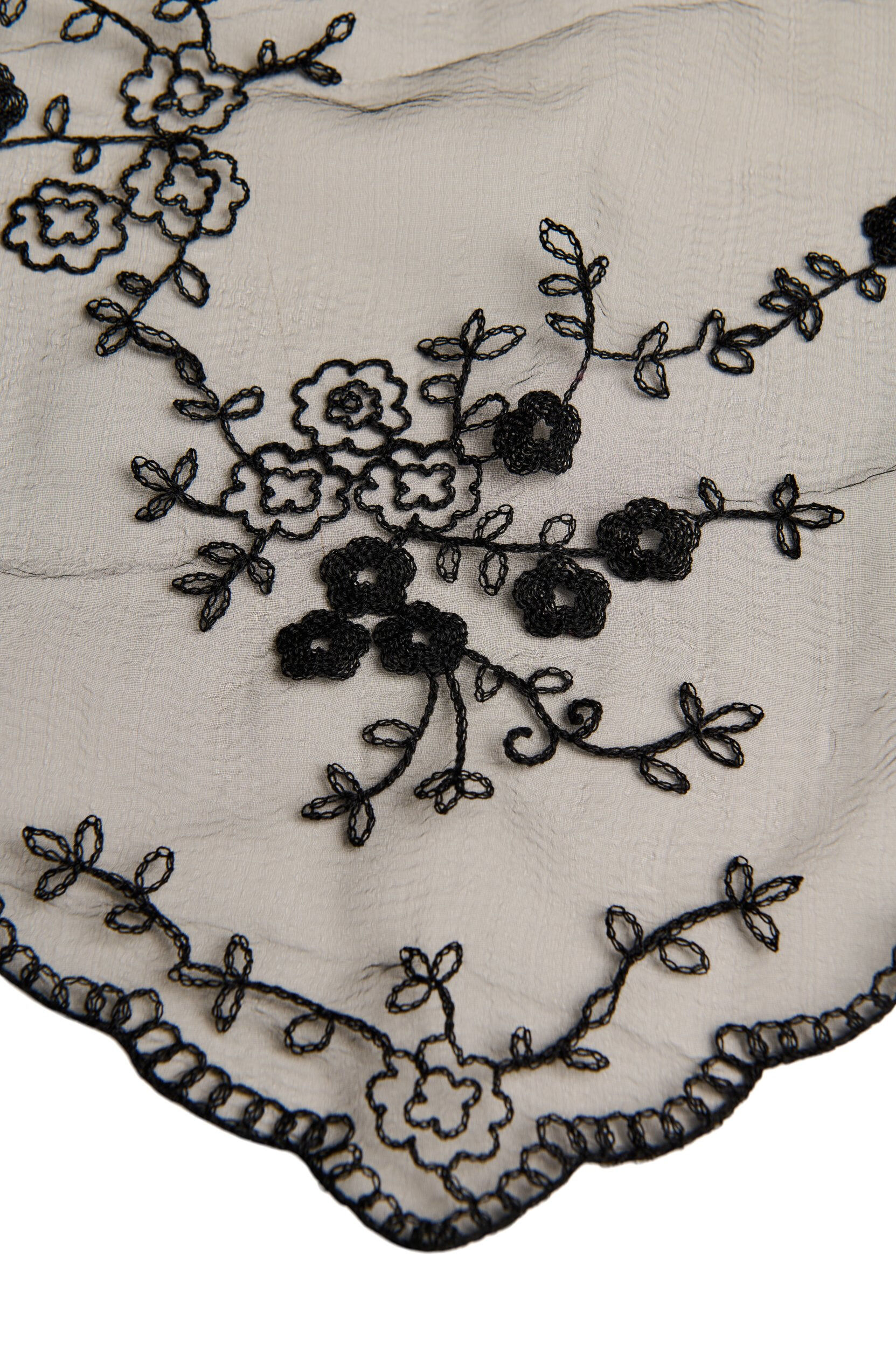 ZizzifashionTriangular lace scarf, Black, Packshot image number 2