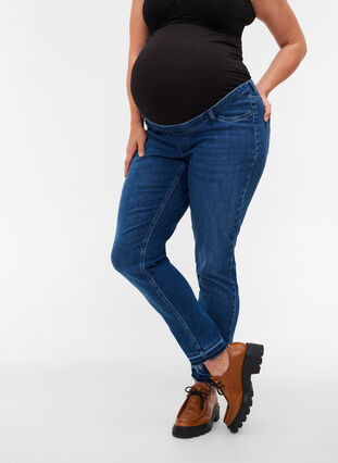 Maternity Emily jeans, Blue denim, Model image number 1