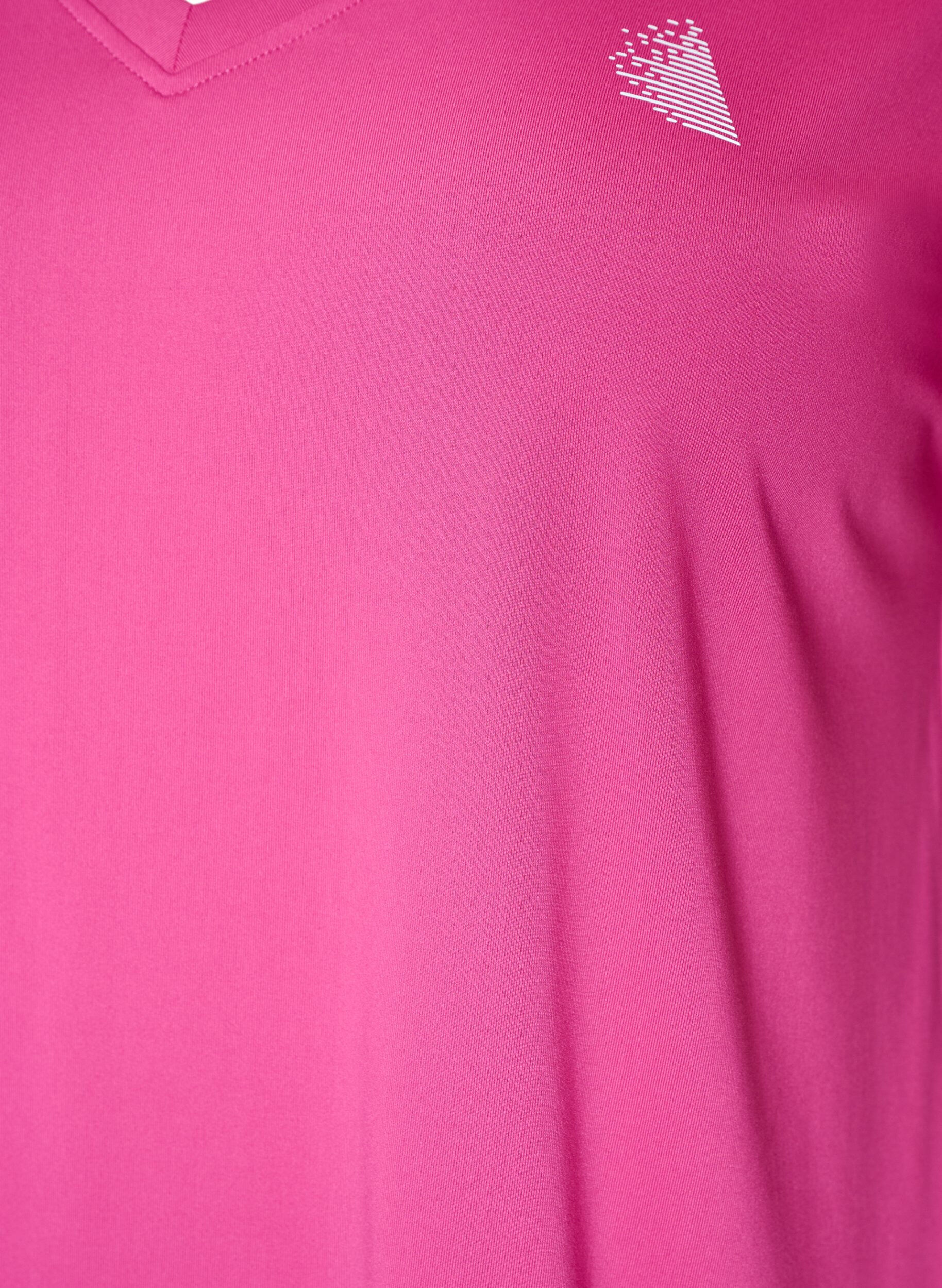 ZizzifashionLoose training t-shirt with v-neck, Pink, Packshot image number 2