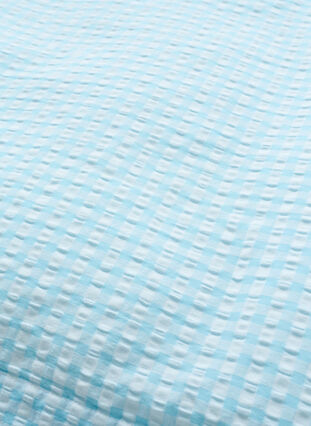 Cotton checkered bedding set, Blue/White Check, Packshot image number 3