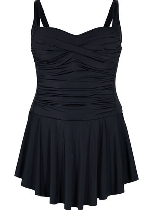 Swim dress with skirt, Black, Packshot image number 0
